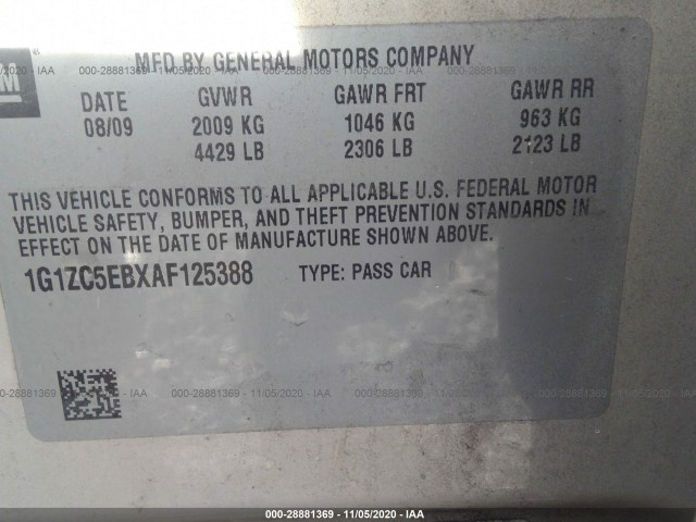 Photo 8 VIN: 1G1ZC5EBXAF125388 - CHEVROLET MALIBU 