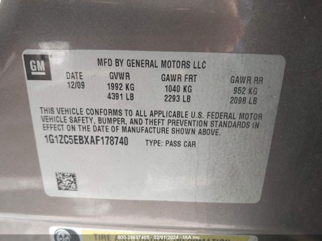 Photo 8 VIN: 1G1ZC5EBXAF178740 - CHEVROLET MALIBU 