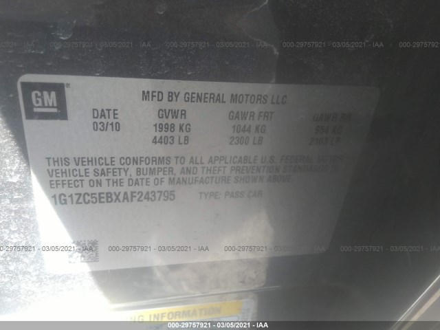 Photo 8 VIN: 1G1ZC5EBXAF243795 - CHEVROLET MALIBU 