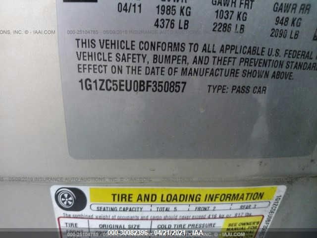 Photo 8 VIN: 1G1ZC5EU0BF350857 - CHEVROLET MALIBU 