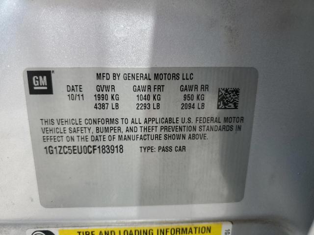 Photo 11 VIN: 1G1ZC5EU0CF183918 - CHEVROLET MALIBU 1LT 