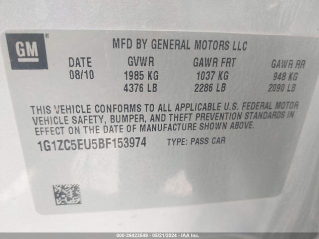 Photo 8 VIN: 1G1ZC5EU5BF153974 - CHEVROLET MALIBU 