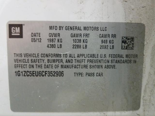 Photo 9 VIN: 1G1ZC5EU6CF352906 - CHEVROLET MALIBU 