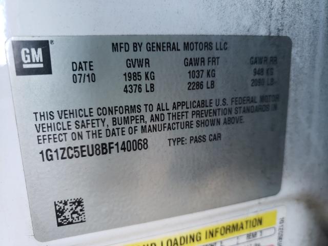 Photo 9 VIN: 1G1ZC5EU8BF140068 - CHEVROLET MALIBU 