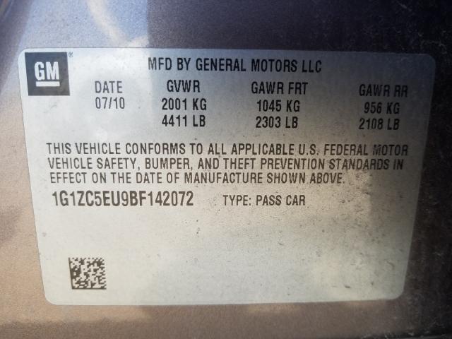 Photo 9 VIN: 1G1ZC5EU9BF142072 - CHEVROLET MALIBU 1LT 