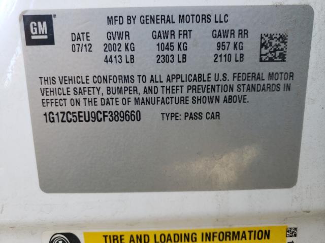 Photo 9 VIN: 1G1ZC5EU9CF389660 - CHEVROLET MALIBU 1LT 