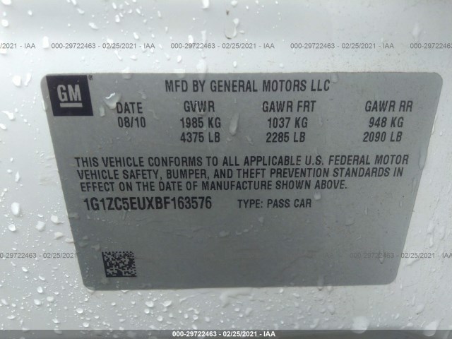 Photo 8 VIN: 1G1ZC5EUXBF163576 - CHEVROLET MALIBU 