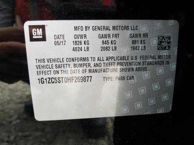 Photo 9 VIN: 1G1ZC5ST0HF269877 - CHEVROLET MALIBU LS 