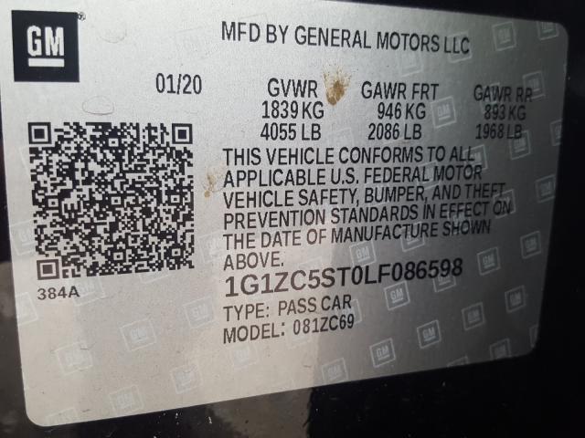 Photo 9 VIN: 1G1ZC5ST0LF086598 - CHEVROLET MALIBU LS 