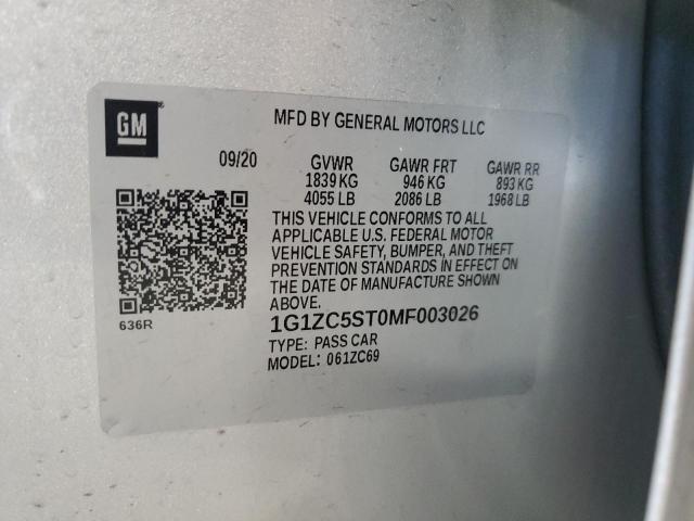 Photo 11 VIN: 1G1ZC5ST0MF003026 - CHEVROLET MALIBU LS 