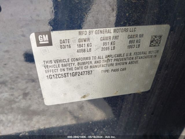 Photo 8 VIN: 1G1ZC5ST1GF247787 - CHEVROLET MALIBU 