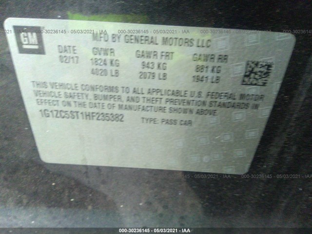 Photo 8 VIN: 1G1ZC5ST1HF235382 - CHEVROLET MALIBU 