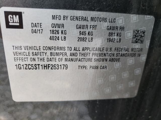 Photo 9 VIN: 1G1ZC5ST1HF263179 - CHEVROLET MALIBU LS 