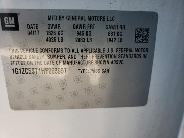 Photo 9 VIN: 1G1ZC5ST1HF263957 - CHEVROLET MALIBU LS 