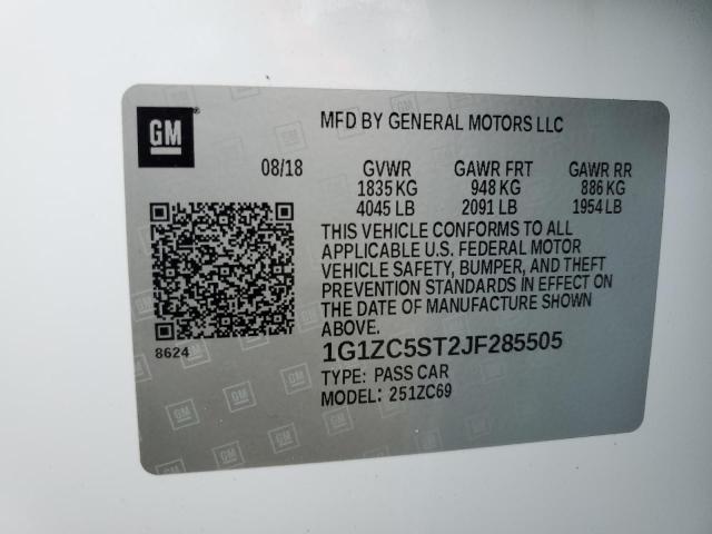 Photo 12 VIN: 1G1ZC5ST2JF285505 - CHEVROLET MALIBU 