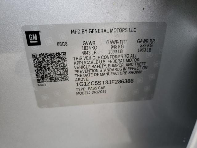 Photo 11 VIN: 1G1ZC5ST3JF286386 - CHEVROLET MALIBU LS 