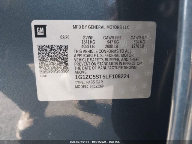 Photo 8 VIN: 1G1ZC5ST5LF108224 - CHEVROLET MALIBU 