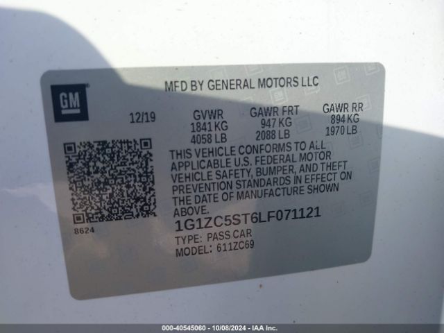 Photo 8 VIN: 1G1ZC5ST6LF071121 - CHEVROLET MALIBU 