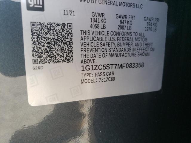 Photo 9 VIN: 1G1ZC5ST7MF083358 - CHEVROLET MALIBU LS 