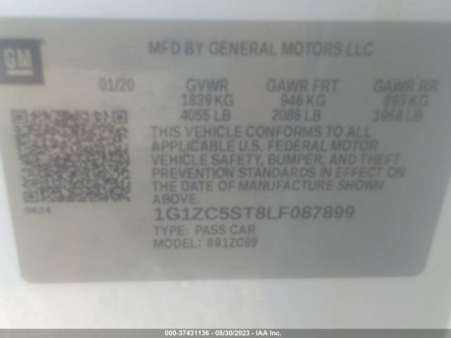 Photo 8 VIN: 1G1ZC5ST8LF087899 - CHEVROLET MALIBU 