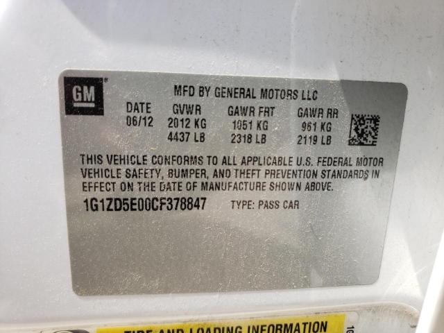 Photo 12 VIN: 1G1ZD5E00CF378847 - CHEVROLET MALIBU 