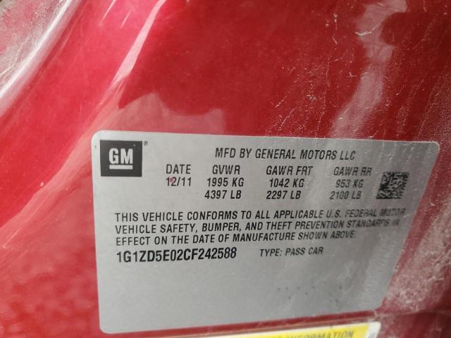 Photo 11 VIN: 1G1ZD5E02CF242588 - CHEVROLET MALIBU 2LT 