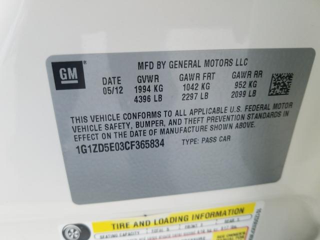 Photo 9 VIN: 1G1ZD5E03CF365834 - CHEVROLET MALIBU 2LT 