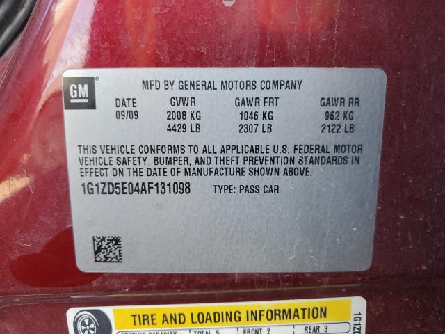 Photo 11 VIN: 1G1ZD5E04AF131098 - CHEVROLET MALIBU 2LT 