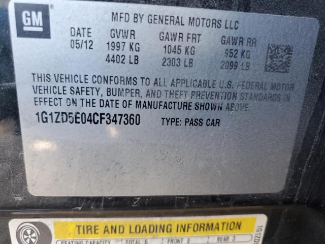 Photo 9 VIN: 1G1ZD5E04CF347360 - CHEVROLET MALIBU 2LT 