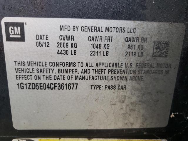 Photo 9 VIN: 1G1ZD5E04CF361677 - CHEVROLET MALIBU 2LT 