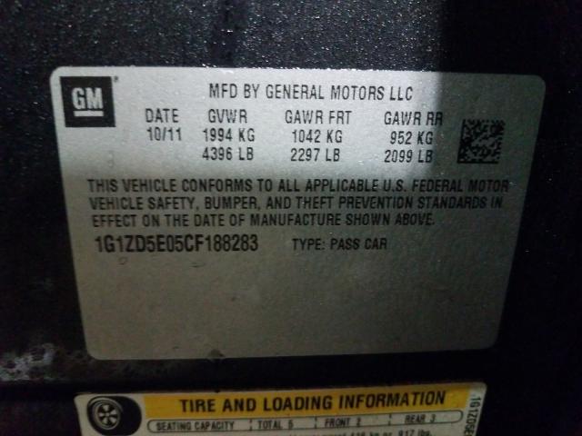 Photo 9 VIN: 1G1ZD5E05CF188283 - CHEVROLET MALIBU 2LT 