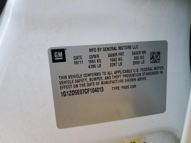 Photo 11 VIN: 1G1ZD5E07CF104013 - CHEVROLET MALIBU 2LT 