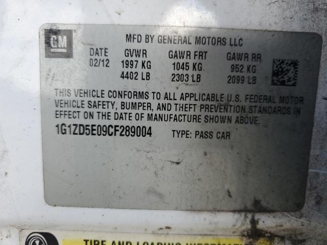 Photo 11 VIN: 1G1ZD5E09CF289004 - CHEVROLET MALIBU 2LT 