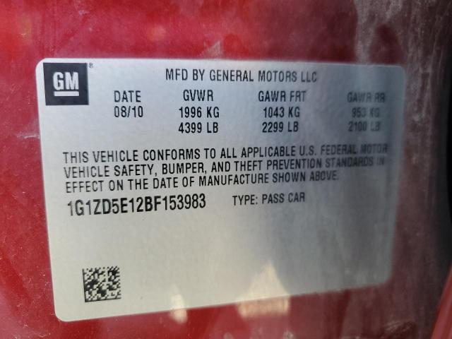 Photo 12 VIN: 1G1ZD5E12BF153983 - CHEVROLET MALIBU 2LT 