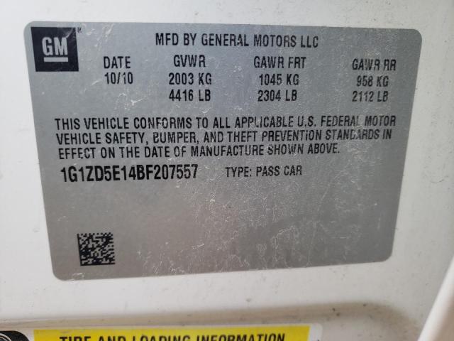 Photo 9 VIN: 1G1ZD5E14BF207557 - CHEVROLET MALIBU 2LT 