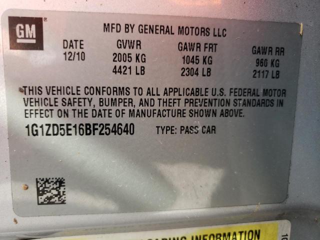 Photo 9 VIN: 1G1ZD5E16BF254640 - CHEVROLET MALIBU 2LT 