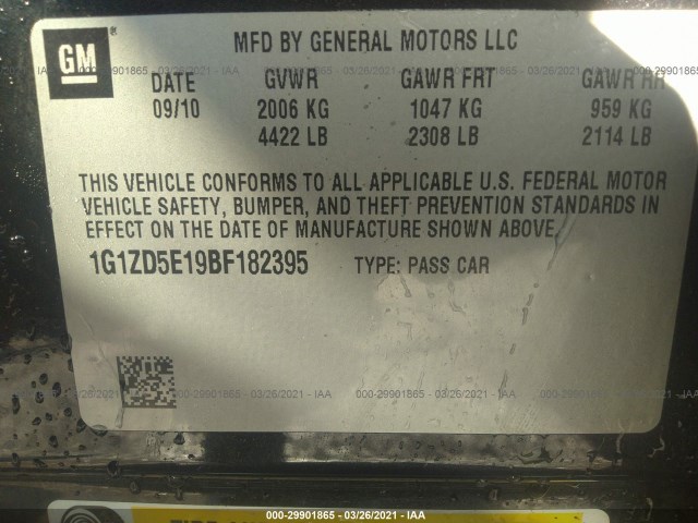 Photo 8 VIN: 1G1ZD5E19BF182395 - CHEVROLET MALIBU 