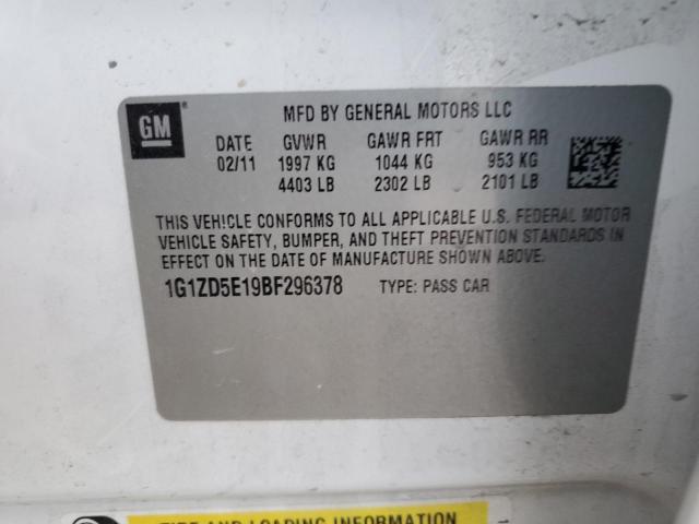 Photo 12 VIN: 1G1ZD5E19BF296378 - CHEVROLET MALIBU 2LT 