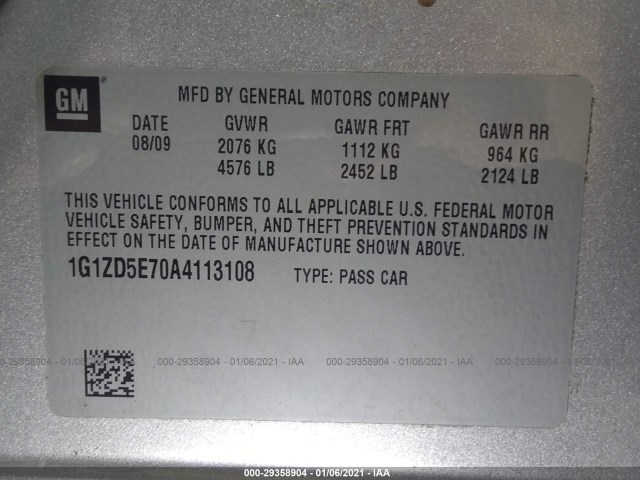 Photo 8 VIN: 1G1ZD5E70A4113108 - CHEVROLET MALIBU 