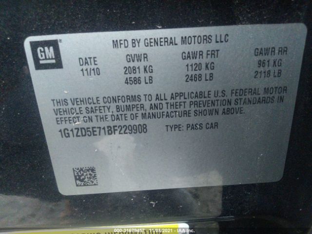 Photo 8 VIN: 1G1ZD5E71BF229908 - CHEVROLET MALIBU 