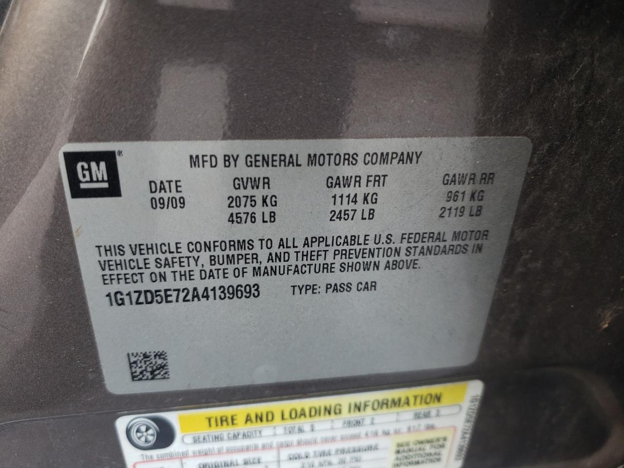 Photo 11 VIN: 1G1ZD5E72A4139693 - CHEVROLET MALIBU 