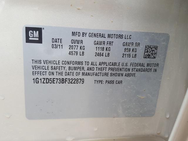 Photo 9 VIN: 1G1ZD5E73BF322879 - CHEVROLET MALIBU 2LT 