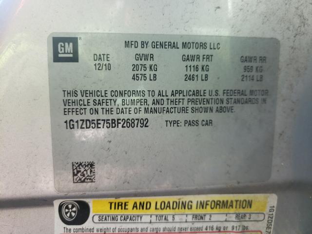 Photo 9 VIN: 1G1ZD5E75BF268792 - CHEVROLET MALIBU 2LT 