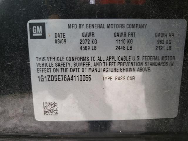 Photo 9 VIN: 1G1ZD5E76A4110066 - CHEVROLET MALIBU 2LT 