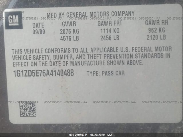 Photo 8 VIN: 1G1ZD5E76A4140488 - CHEVROLET MALIBU 