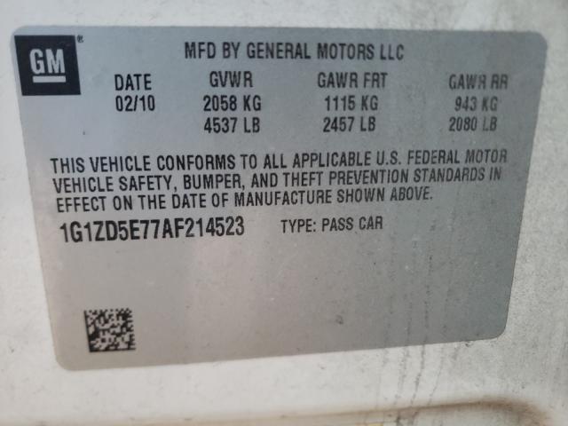 Photo 9 VIN: 1G1ZD5E77AF214523 - CHEVROLET MALIBU 2LT 