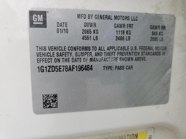 Photo 11 VIN: 1G1ZD5E78AF196484 - CHEVROLET MALIBU 