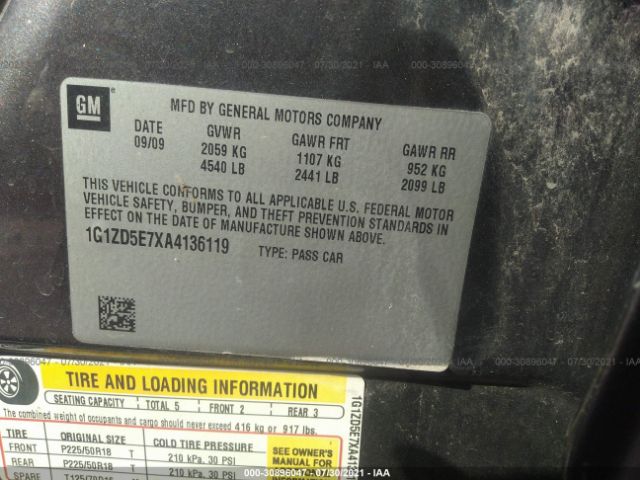 Photo 8 VIN: 1G1ZD5E7XA4136119 - CHEVROLET MALIBU 