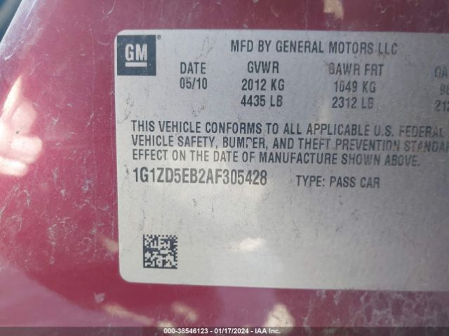 Photo 8 VIN: 1G1ZD5EB2AF305428 - CHEVROLET MALIBU 