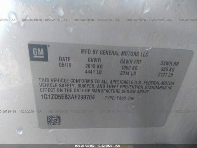 Photo 8 VIN: 1G1ZD5EB3AF299784 - CHEVROLET MALIBU 